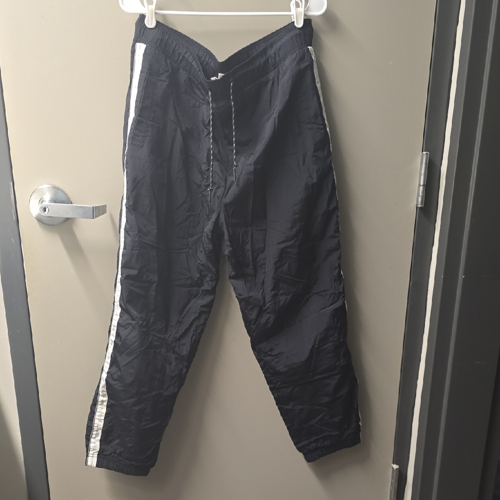 Aeropostale Men's Black Joggers with White Stripe